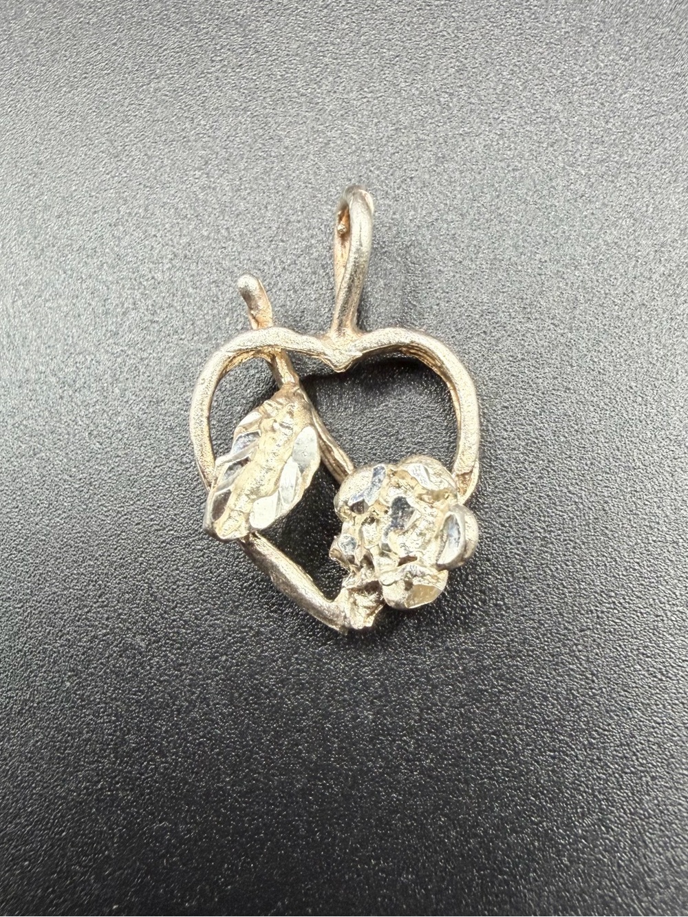 Sterling Silver 925 Heart Rose Pendant Necklace Jewelry Love Gift Women